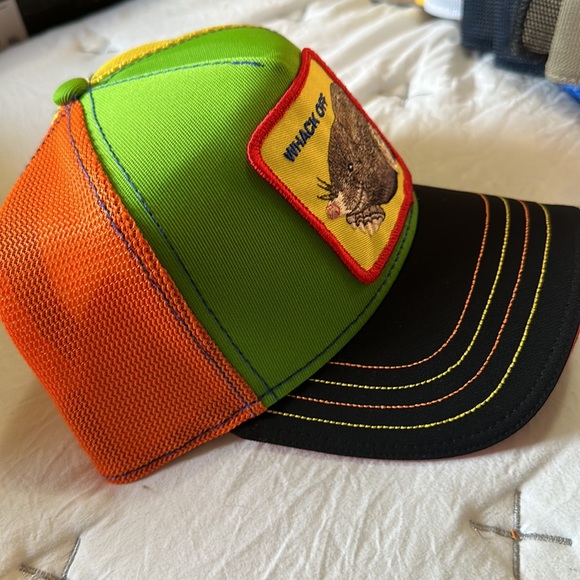 Goorin Bros Animal Farm Trucker Baseball Hat Cap Whack Off Holey Moley Mole Rare - Picture 3 of 6